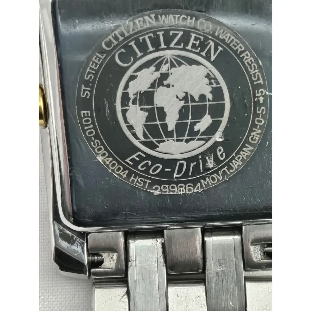 Mens Citizen Eco Drive Solar Watch E010-S004004 Date Very Nice Watch Runs - Picture 9 of 13